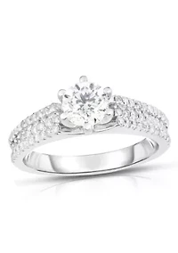 1 1/3 C.T.T.W Diamond 14Kt Gold Bridal Set