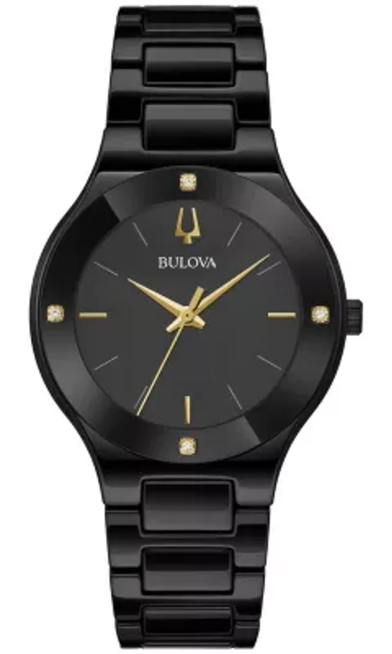 Women's Modern Millenia Diamond Black Ceramic Bracelet Watch, 31.5mm