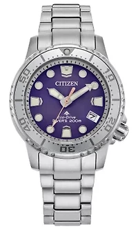 Citizen Ladies Promaster Eco Dive 4 Silver-Tone Bracelet Watch 36.5mm
