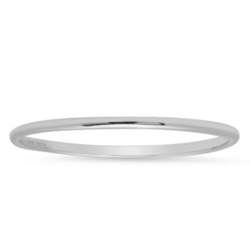 Solid 14k Gold Wedding Band Ring White Gold, Yellow 1mm Thin Stacking 6 to 8