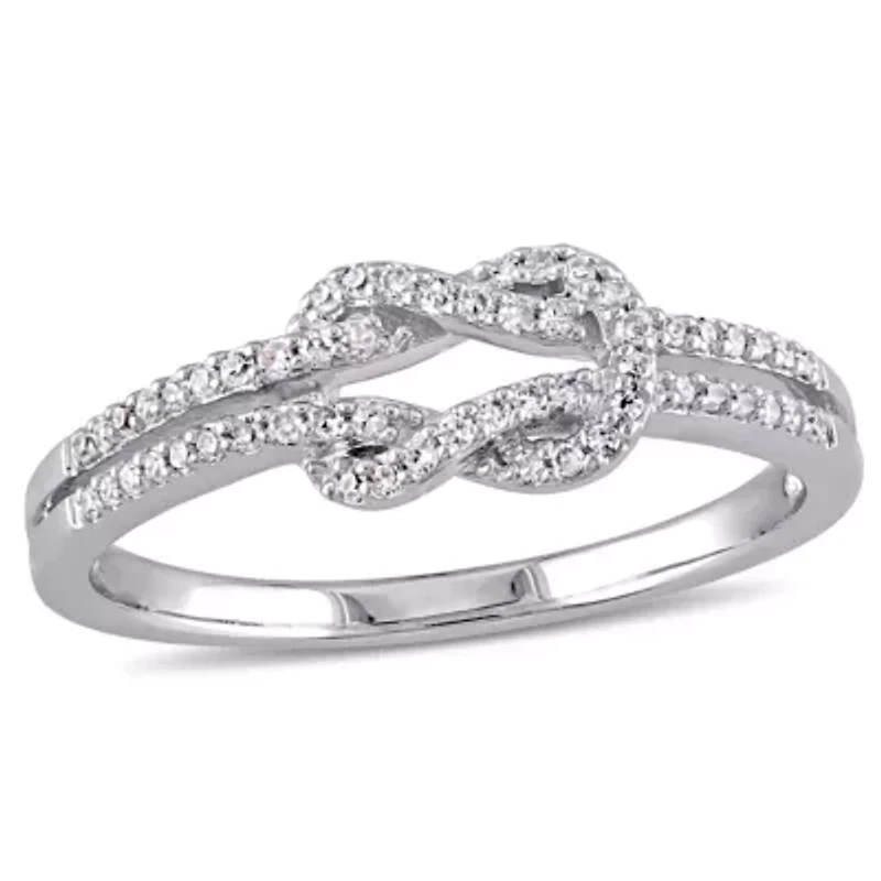1/6 ct. t.w. Diamond Double Knot Ring 14K White Gold