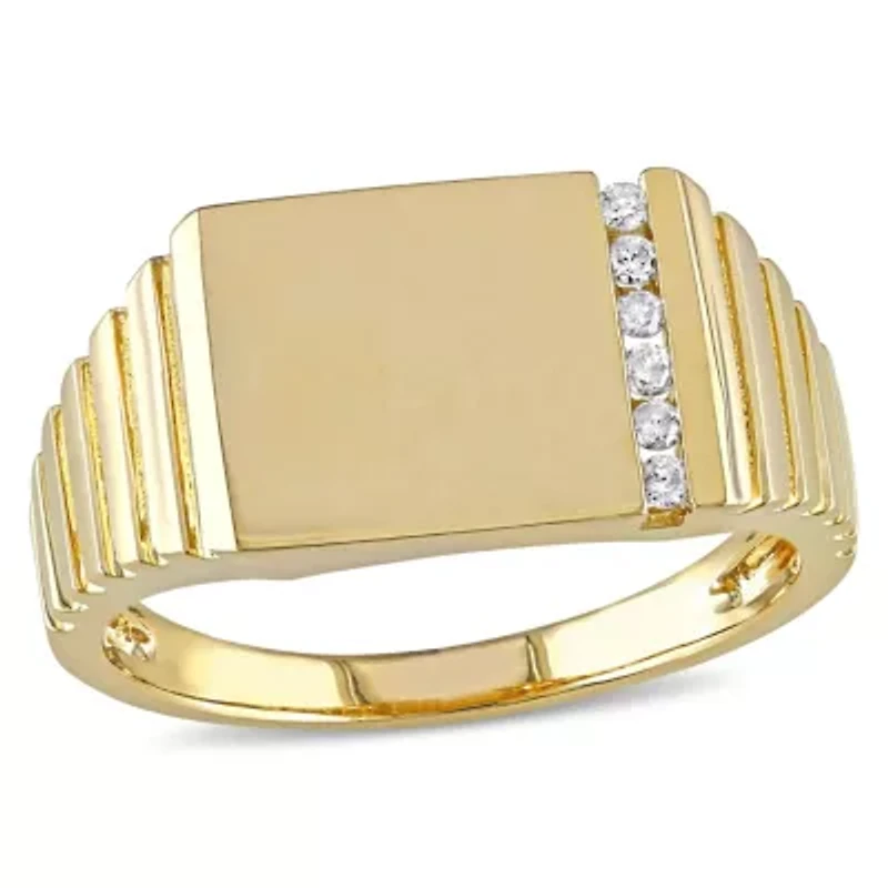 1/10 ct. t.w. Diamond Men's Ring 10K Yellow Gold