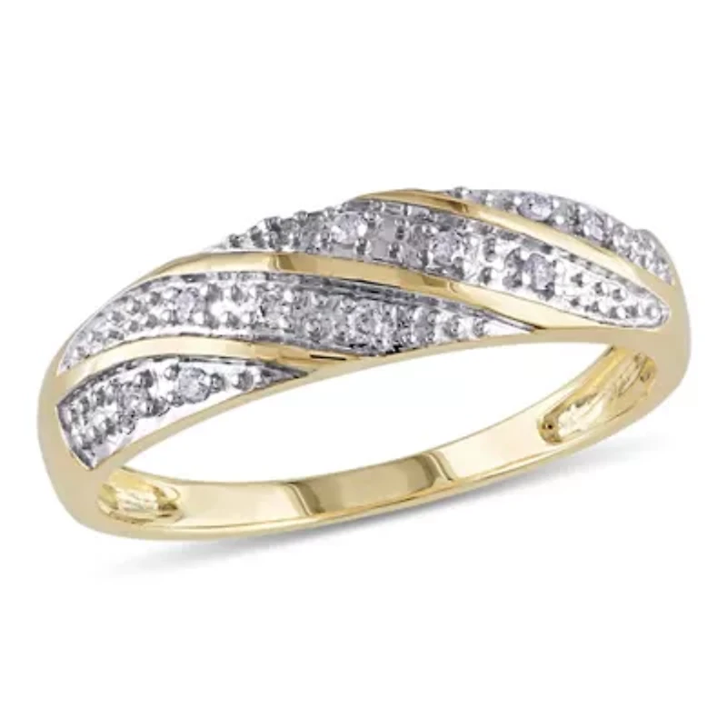 1/10 ct. t.w. Diamond Men's Wedding Ring 10K Yellow Gold