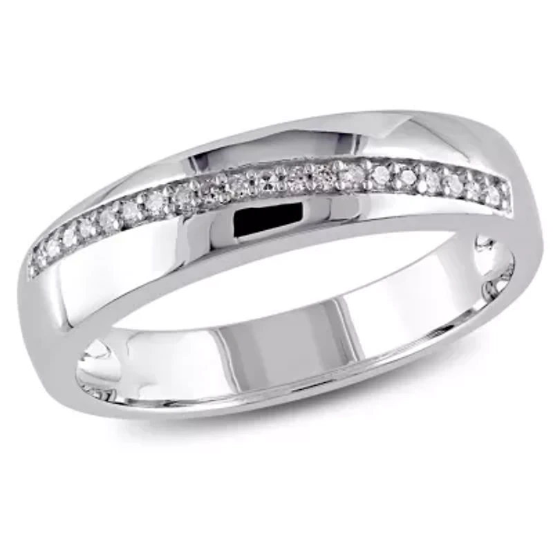 1/10 ct. t.w. Diamond Men's Ring Sterling Silver