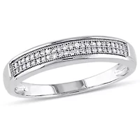 1/8 ct. t.w. Diamond Men's Ring 10K White Gold