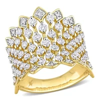 Lab Created 2 ct. t.w. Grown Diamond Wide Band Ring 14K Yellow Gold