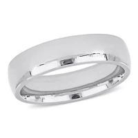 Comfort Fit Men's Wedding Band 14K White Gold
