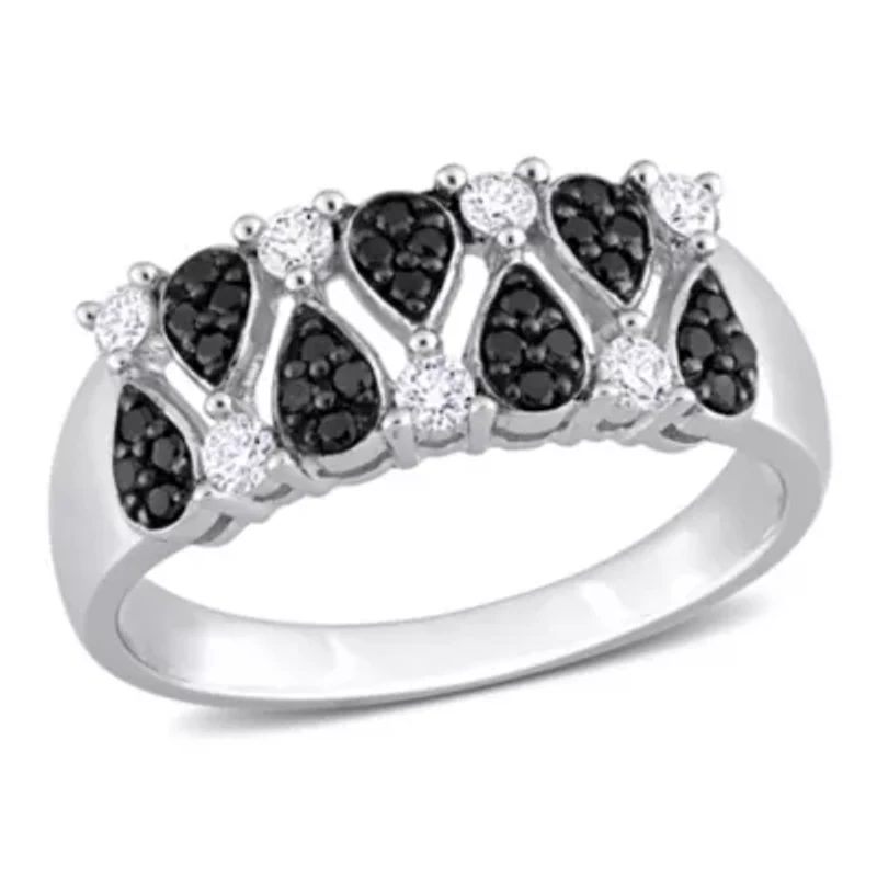3/8 ct. t.w. Black and White Diamond Ring 14K Gold