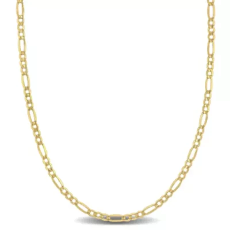 2.5mm Figaro Link Chain Necklace in 10k Yellow Gold, 18 in