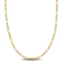 2.5mm Figaro Link Chain Necklace in 10k Yellow Gold, 18 in