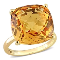 Madeira Citrine Cocktail Ring 14K Yellow Gold