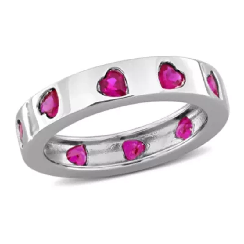 Lab Created Ruby Ring Sterling Silver