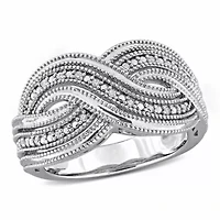 Diamond Ring Sterling Silver