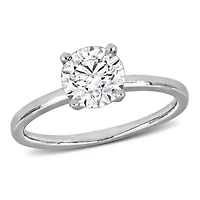 Lab Created Grown Diamond Engagement Ring 14k White Gold