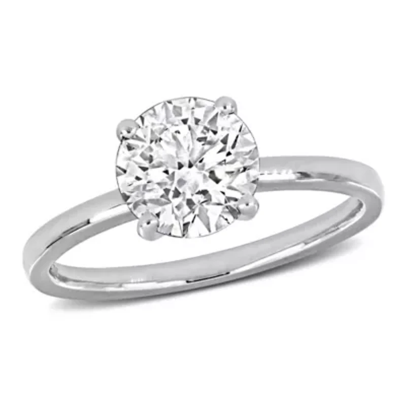 Lab Created Grown Diamond Engagement Ring 14k White Gold