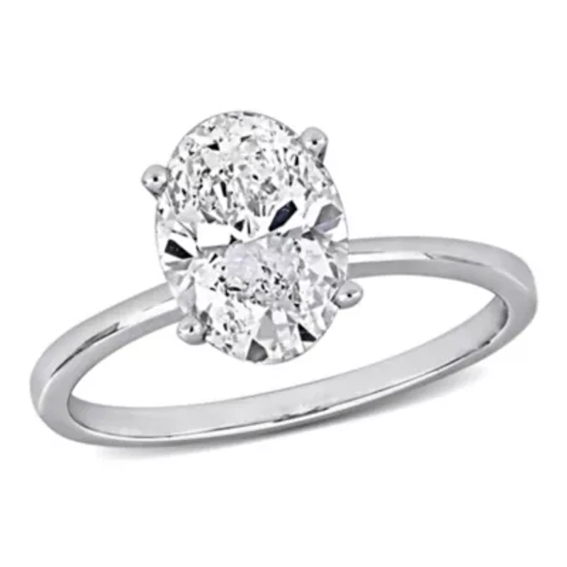 Lab Created Grown Diamond Engagement Ring 14k Yellow Gold