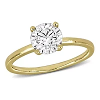Lab Created Grown Diamond Engagement Ring 14k Yellow Gold