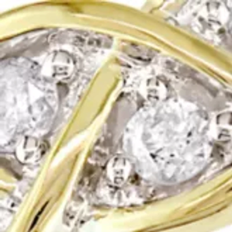 1/4 ct. t.w. Diamond Braided Anniversary Band 10k Yellow Gold