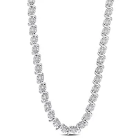 1/2 CT TW Diamond Tennis Necklace in Sterling Silver
