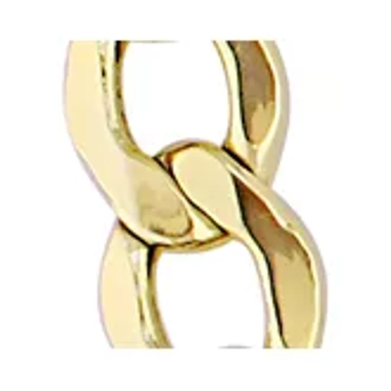 20 Inch Curb Link Chain Necklace in 10K Yellow Gold