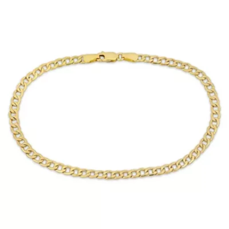 4mm Curb Link Chain Bracelet in 14k Yellow Gold, 7.5 in