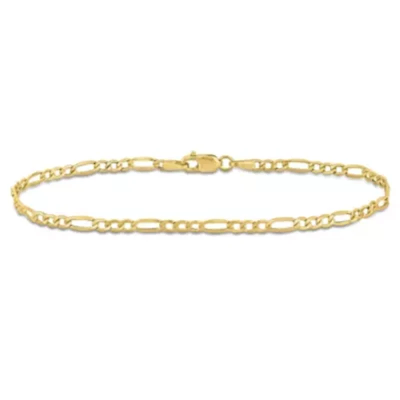 2.5mm Figaro Bracelet in 10k Yellow Gold, 7.5 in
