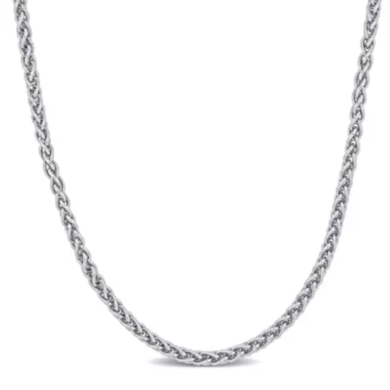 2.5MM Shiny Wheat Chain with Lobster Clasp in Sterling Silver, 18"