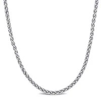 2.5MM Shiny Wheat Chain with Lobster Clasp in Sterling Silver, 18"