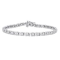 1 CT TW Diamond Tennis Bracelet in Sterling Silver