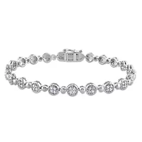 1/2 CT TW Diamond Tennis Bracelet in Sterling Silver