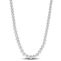 1/2 CT TW Diamond Tennis Necklace in Sterling Silver