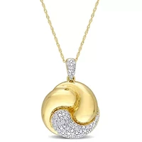 1/7 ct. t.w. Diamond Love Knot Pendant with Chain in 14K Yellow Gold