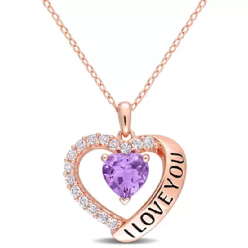 "I love You" Heart Pendant with Chain