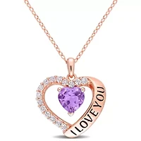"I love You" Heart Pendant with Chain