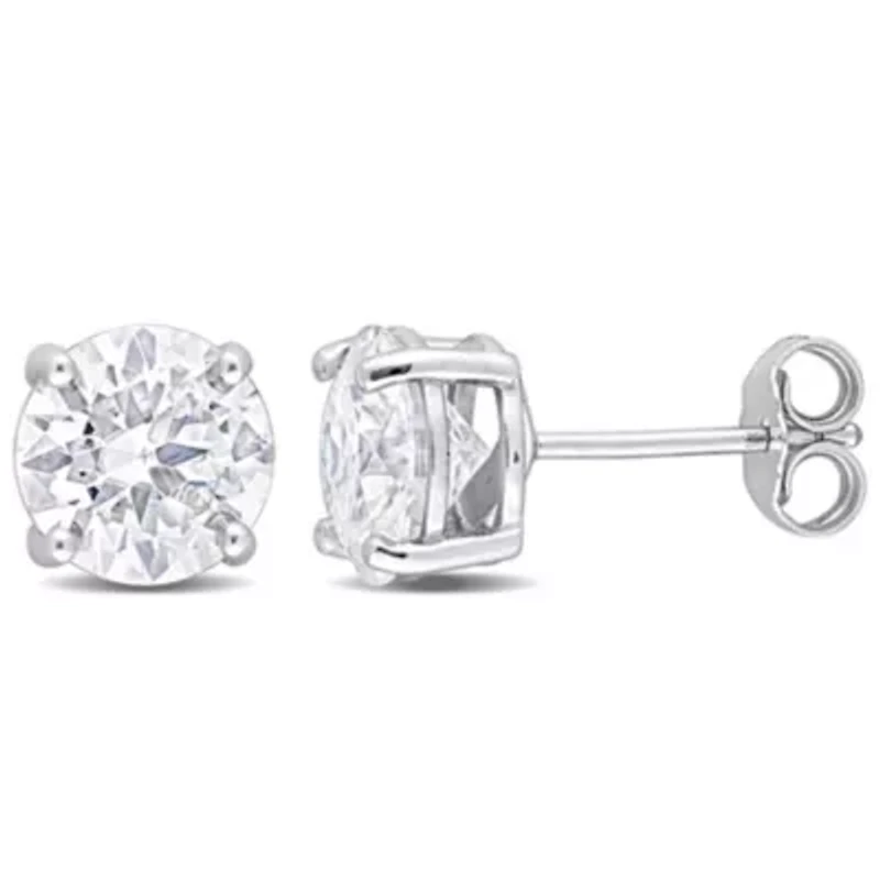 Lab Created 3.75 CT TGW Created Moissanite Stud Earrings in Sterling Silver