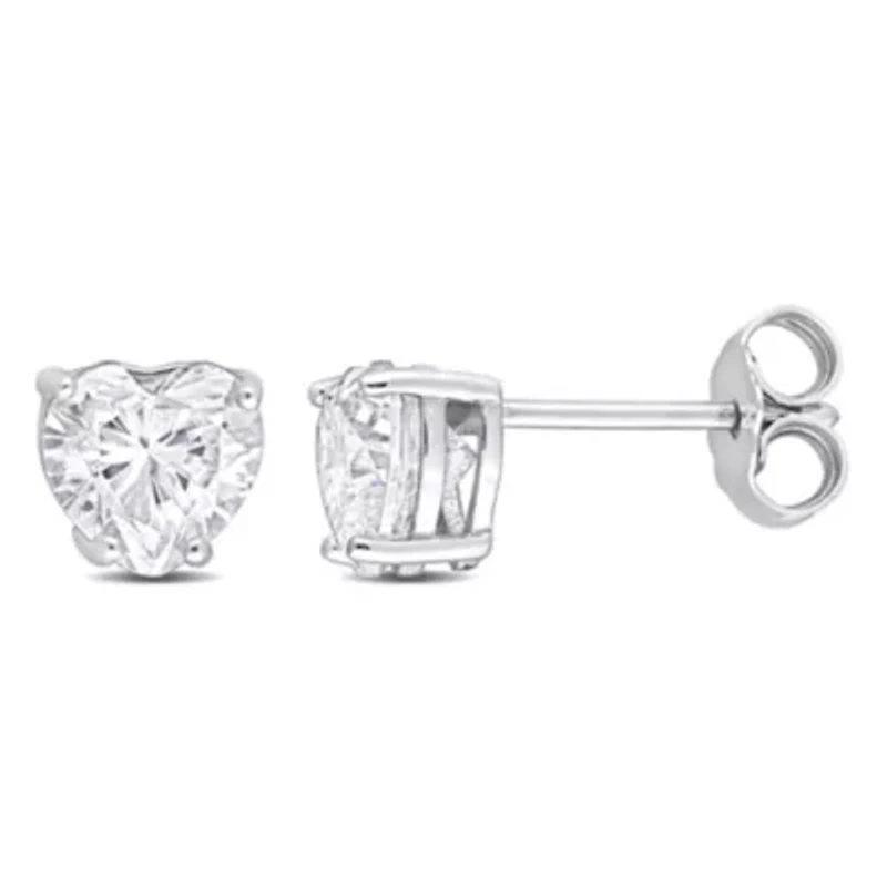 Lab Created 1.5 ct. t.g.w. Created Moissanite Stud Earrings in Sterling Silver