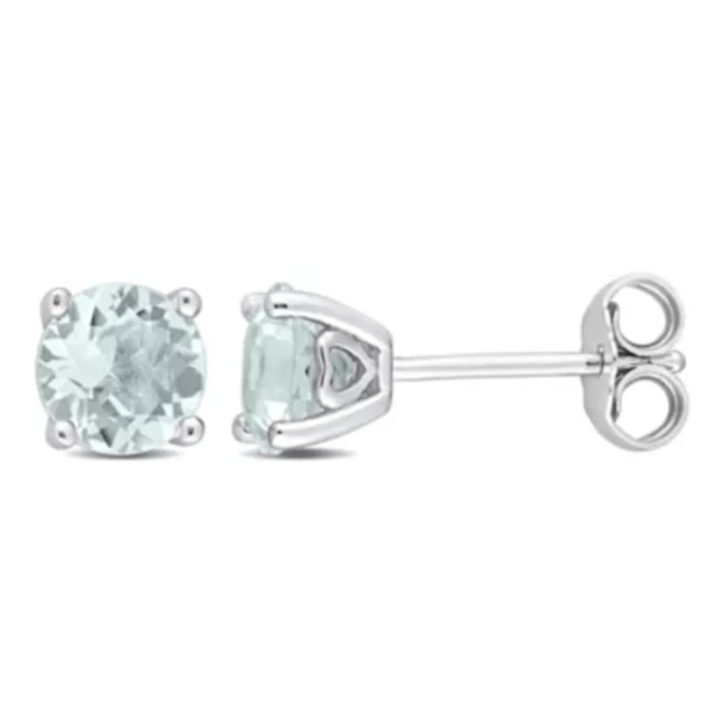 1.5 CT TGW Aquamarine Earrings in Sterling Silver