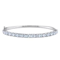 7.14 ct. t.g.w. Aquamarine Bangle in Sterling Silver