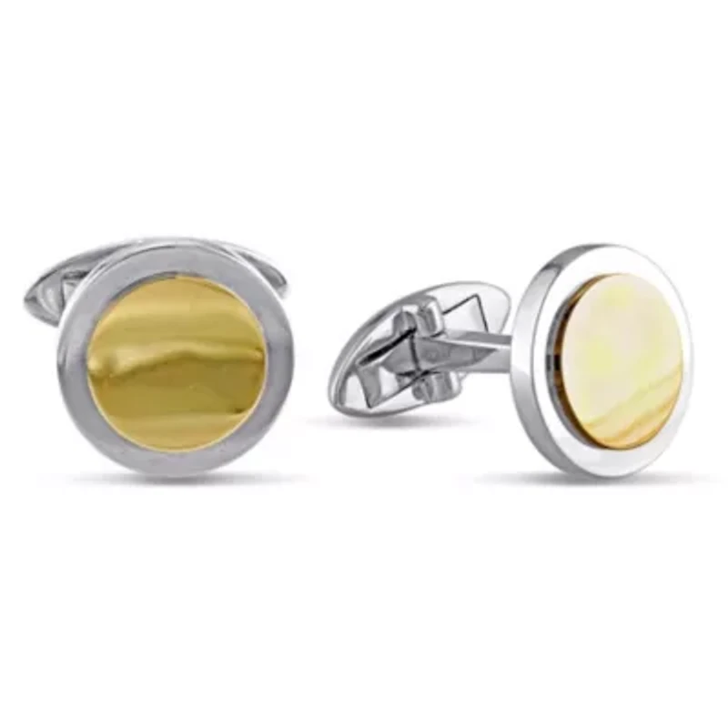 Cufflink Pin in 10K Two-Tone Gold