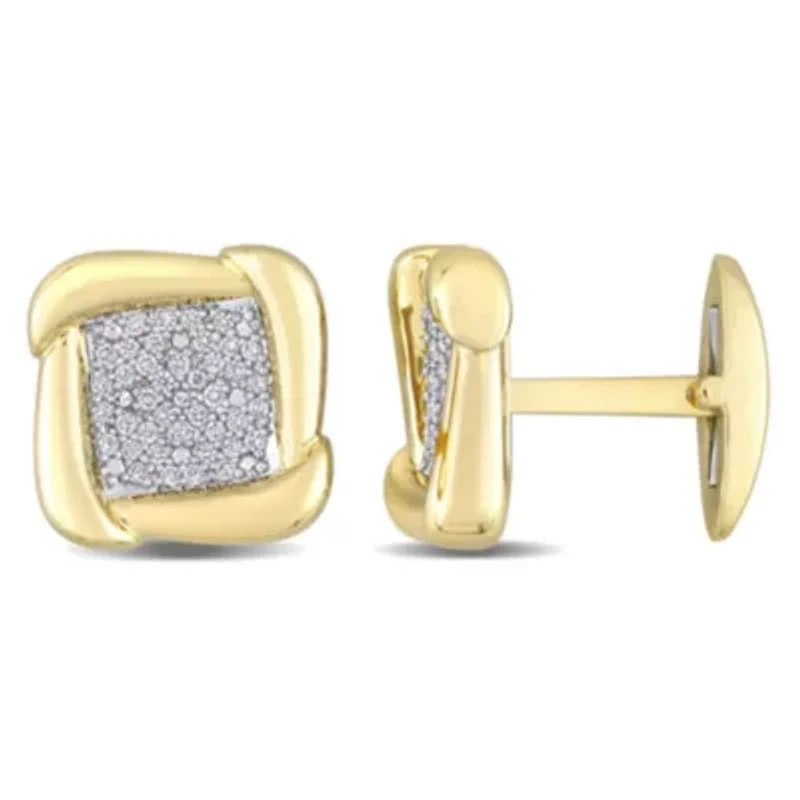 5/8 ct. t.w. Diamond Cufflink in 10K Yellow Gold