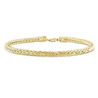 4.2MM Foxtail Chain Bracelet in 18K Yellow Gold Plated Sterling Silver