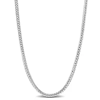 4.2MM Foxtail Chain Necklace in Sterling Silver