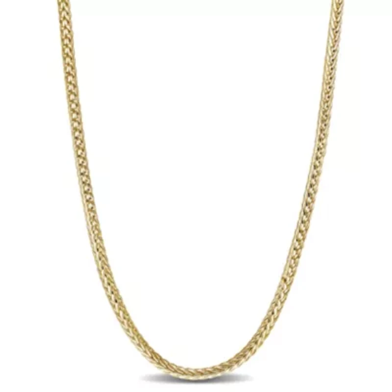4.2MM Foxtail Chain Necklace in 18K Yellow Gold Plated Sterling Silver