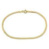 2MM Herringbone Chain Bracelet in 10K Yellow Gold