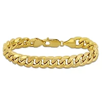 9.25MM Miami Cuban Link Chain Bracelet in 10K Yellow Gold