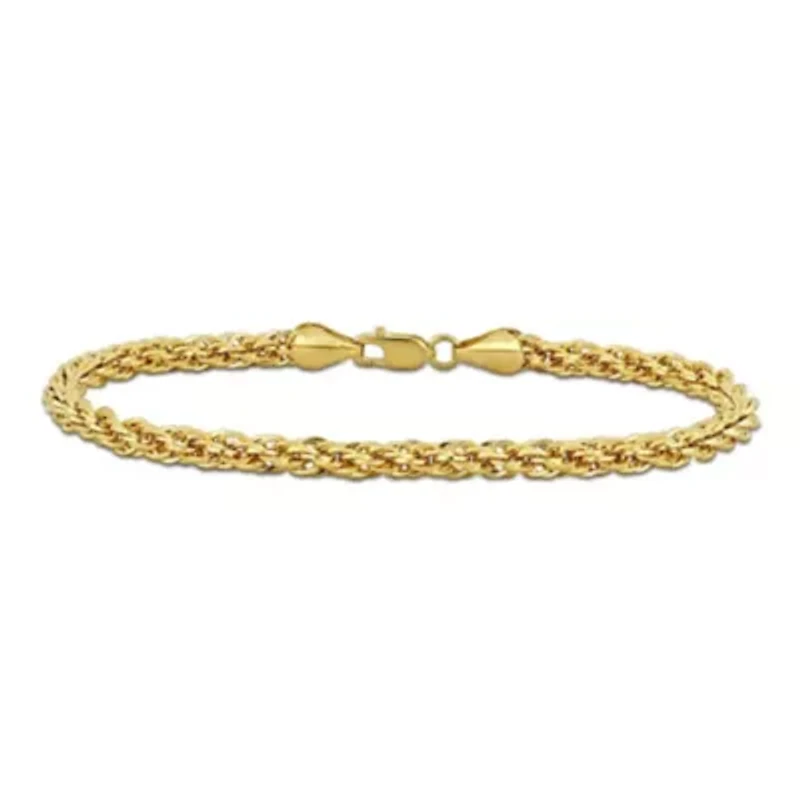 4MM Infinity Rope Chain Bracelet in 14K Yellow Gold