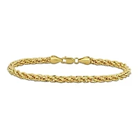4MM Infinity Rope Chain Bracelet in 14K Yellow Gold