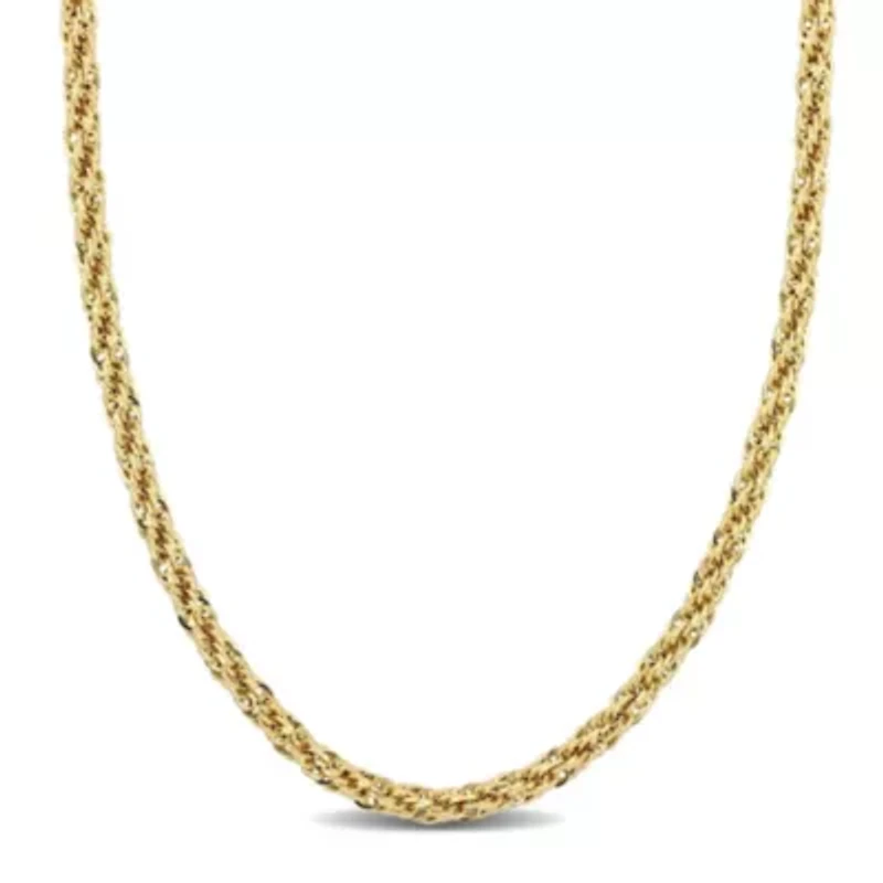 4MM Infinity Rope Chain Necklace in 14K Yellow Gold