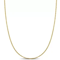1MM Sparkling Singapore Chain Necklace in 14K Yellow Gold