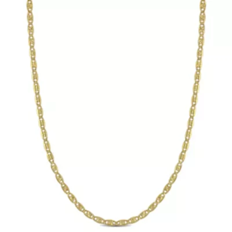 2MM Valentino Star Chain Necklace in 10K Yellow Gold